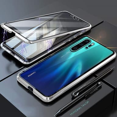 Deksel til Huawei P30 Pro, med skjermbeskytter, sølv