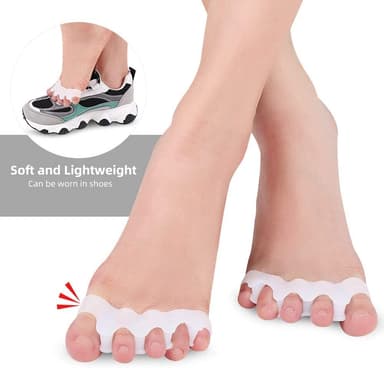Tåskiller for Hallux valgus 1 par Hvit