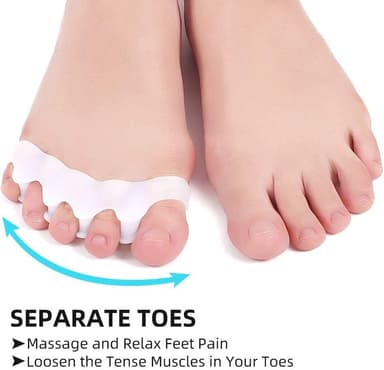 Tåskiller for Hallux valgus 1 par Hvit