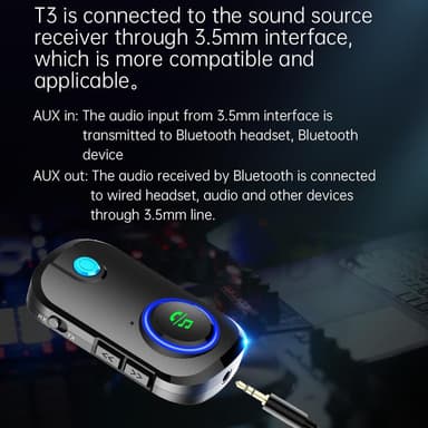 Bluetooth trådløs sender / mottaker, handsfree AUX