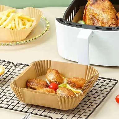 Air Fryer engangsformer av papir til frityrkoker 16 cm 100 stk.