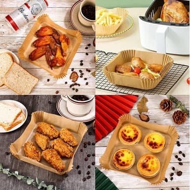 Air Fryer engangsformer av papir til frityrkoker 16 cm 100 stk.