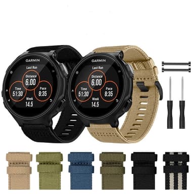 Klokkerem i nylon med spenne for Garmin Kaki