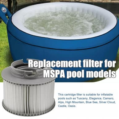 Filter for oppblåsbare Mspa-basseng Grå 1 pack