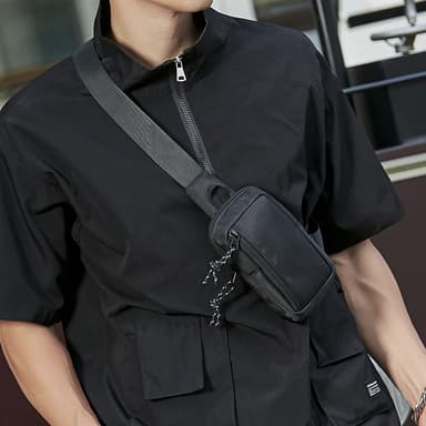 Lett crossbody-taske for menn 12x19x3 cm