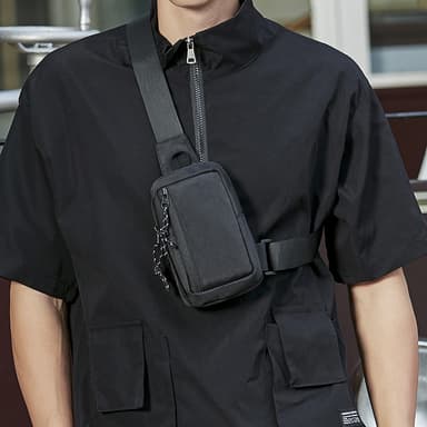 Lett crossbody-taske for menn 12x19x3 cm