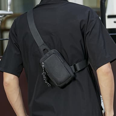 Lett crossbody-taske for menn 12x19x3 cm