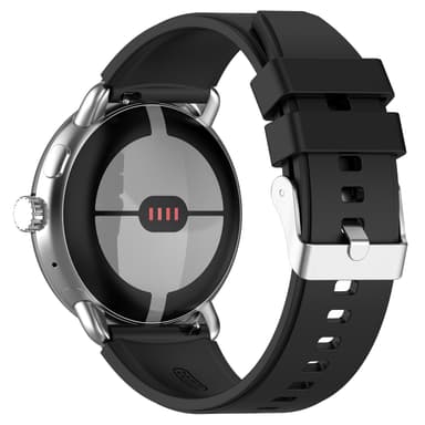 Silikonarmbåndsrem, som er kompatibel med Google Pixel Watch 1/2 Sort