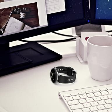 Silikonarmbåndsrem, som er kompatibel med Google Pixel Watch 1/2 Sort
