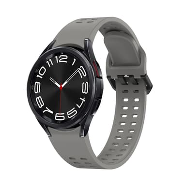 Universell silikon klokkerem med dobbel spenne kompatibel med Samsung Galaxy Watch Grå