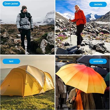 Selvklebende reparasjonslapper for dunjakker/jakker/telt nylon 5 stk. Brun