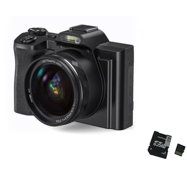 Digitalkamera 5K 48MP 16 x zoom 3,5-tommers skjerm, autofokus