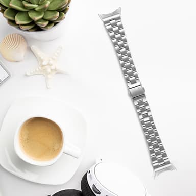 20 mm klokkerem i rustfritt stål for Google Pixel Watch Sølv