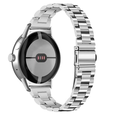 20 mm klokkerem i rustfritt stål for Google Pixel Watch Sølv