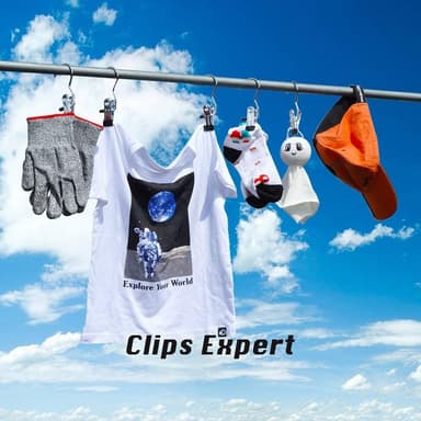 Kleshenger med klips i rustfritt stål 20-pack