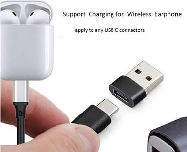 USB-C til USB 2.0-adapter Sort