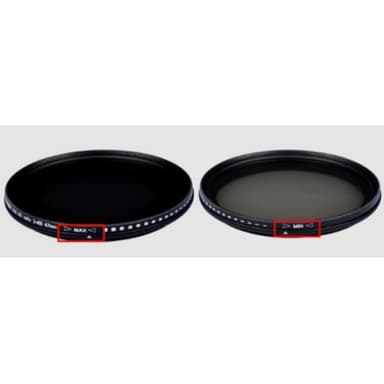 Variabelt ND2-ND400 ND linsefilter justerbart filter med nøytral tetthet 55 mm