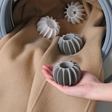 Anti-opptrekk vaskemaskin ball tørketrommel gjenbrukbar 6-pack Hvit