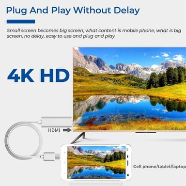 USB-C til HDMI-kabel 4K (2 meter) Hvit