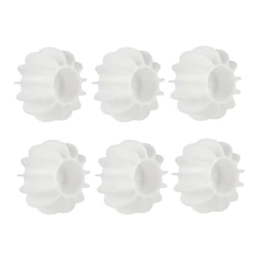 Anti-opptrekk vaskemaskin ball tørketrommel gjenbrukbar 6-pack Hvit