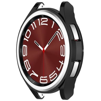 TPU Openwork Halv-Deksel Beskyttelsesveske til Samsung Galaxy Watch 6 Classic Sort 43mm/4.5 x 4.5 cm