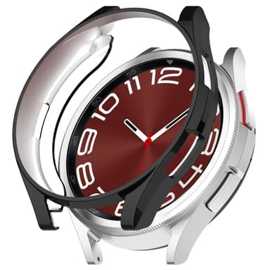 TPU Openwork Halv-Deksel Beskyttelsesveske til Samsung Galaxy Watch 6 Classic Sort 43mm/4.5 x 4.5 cm