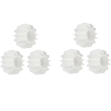 Anti-opptrekk vaskemaskin ball tørketrommel gjenbrukbar 6-pack Hvit