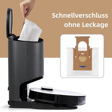 Støvsugerposer 8-pakning Ecovacs DEEBOT OZMO T8/T8 AIVI/T8 MAX/N8 Pro/N8 Pro Plus, Yeedi Vac/Yeedi Vac MAX