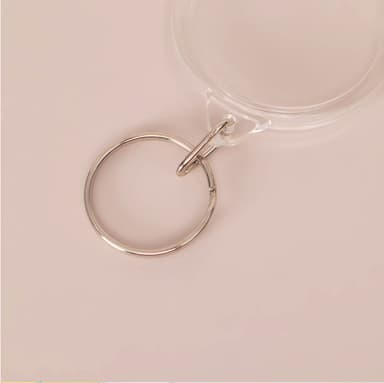 Gjennomsiktig 25-delt sett med nøkkelring med fotoramme med delt ringdrakt Gjennomsiktig 4 x 3,3 cm 1