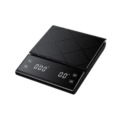Digital kaffevekt, 5 kg/0,1 g med USB-lading Sort