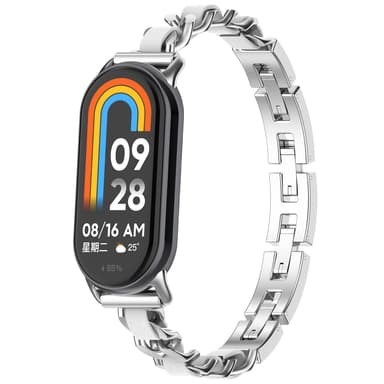 Xiaomi Band 9/9 NFC fasjonabel armbåndsrem Sølv