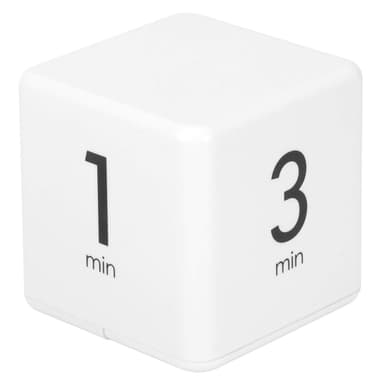 LCD Display Cube Induction Timer med pippåminnelse Hvit