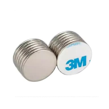 Supersterke neodymmagneter med selvklebende bakside, 10 stk. Sølv 15 x 3mm