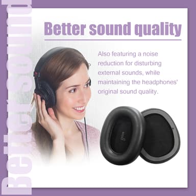 Øreputer til B&O Beoplay H95 saueskinn 1 par Sort