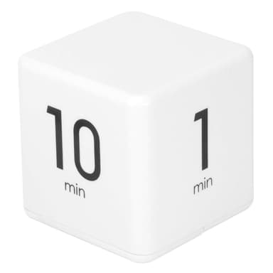 LCD Display Cube Induction Timer med pippåminnelse Hvit