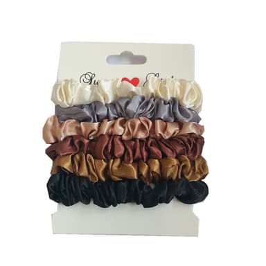 Scrunchies 6-pakning Flerfarget