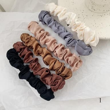 Scrunchies 6-pakning Flerfarget