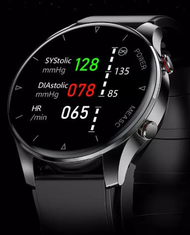 Smartklokke med biosensorbrikke Sort