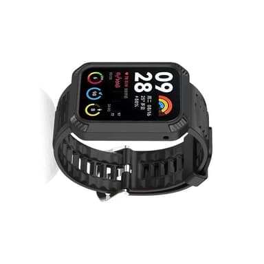 Klokkereim med beskyttende ramme for Xiaomi Band 8 Pro Sort