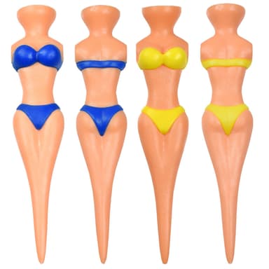 Golf Tees Bikini 4-pakning Flerfarget