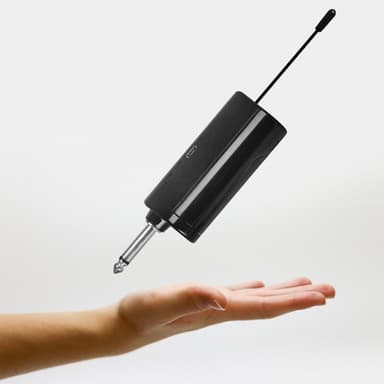 2 trådløse mikrofoner Bluetooth Reverb med Android-portkabel Sort