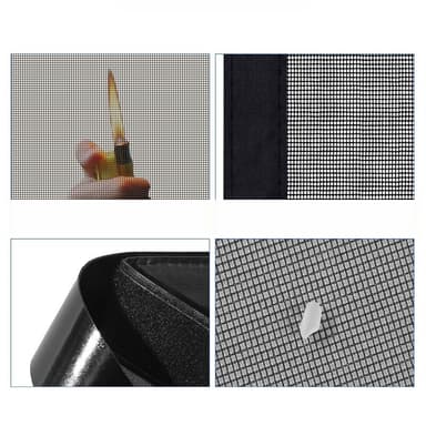 Glassfiber vindu nettinggardin med glidelås - holder insekter ute 120x120 cm Hvit