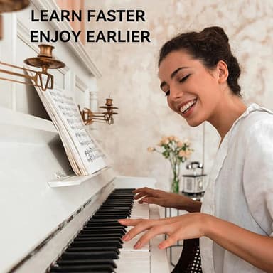 Avtakbare note-etiketter til piano og keyboard, 61 tangenter Flerfarget