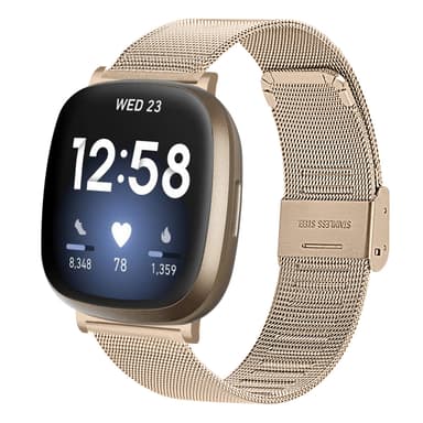 Klokkerem til Fitbit Versa 3 / Sense i gullfarget rustfritt stål