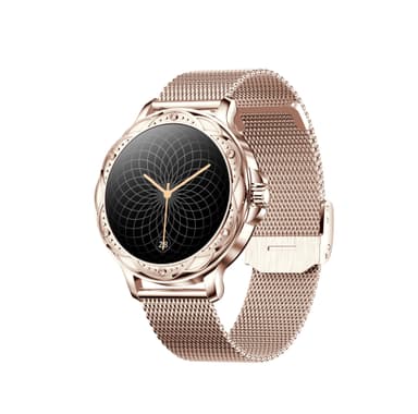 Smartklokke med puls, skritteller, kalorier, IP67 vanntett Rose gull
