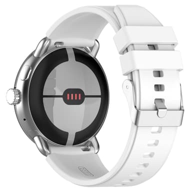 Silikonarmbåndsrem, som er kompatibel med Google Pixel Watch 1/2 Hvit