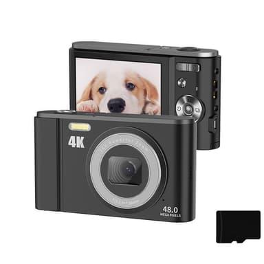 Digitalkamera 4K 48MP 16 x zoom 2,8-tommers skjerm