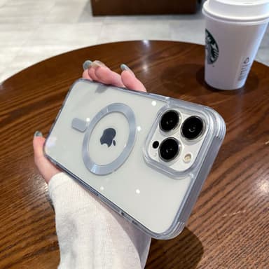 TPU fargerikt magnetisk telefondeksel i glass, slitesterk støtsikker Flerfarget iPhone 15 Pro