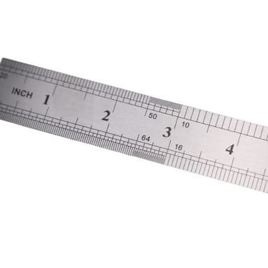 Linjal i rustfritt stål Sølv 30 cm