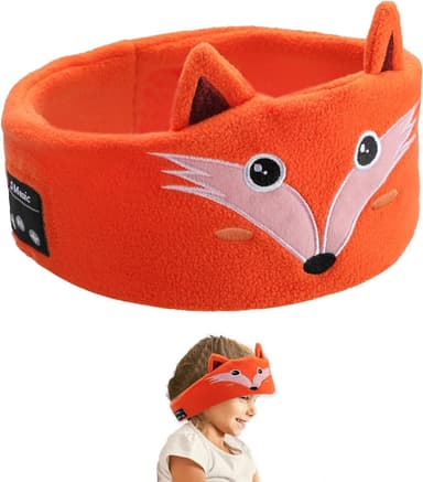 Pannebånd med hodetelefoner og Bluetooth / sovemaske Oransje